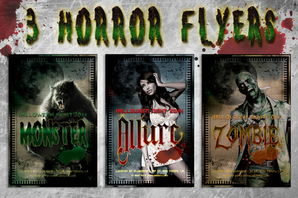 Horror Flyer Bundle by LucionCreative is available from CreativeMarket for $6.