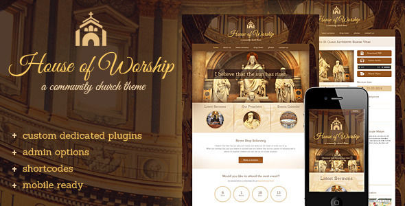 House Of Worship by FamousThemes is a news magazine WordPress theme with video support which features fully responsive layouts, search engine optimization, can be used for your portfolio and a grid layout.