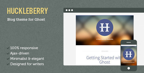 Huckleberry Ghost Theme by AddtoFavorites is a Ghost theme which features fully responsive layouts, blogging related layouts and optimizations and  minimal design.
