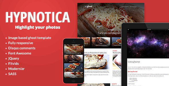 Hypnotica by Devtonic is a Ghost theme which features fully responsive layouts, search engine optimization, magazine style layouts and  is great for your personal site.