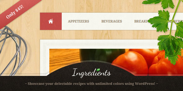 Ingredients by Divwrap is a recipe WordPress theme which features .