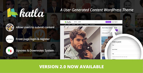 Katla by Bluthemes_ is a niche WordPress theme with frontend submission functionality which features support for RTL languages, fully responsive layouts, search engine optimization, clean design and Bootstrap framework utilization.