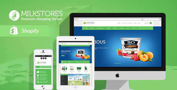 Leo Milk Store Shopify Theme by Leo-theme is a Shopify theme which features support for RTL languages, Mega Menu, fully responsive layouts, search engine optimization, Bootstrap framework utilization and  a grid layout.