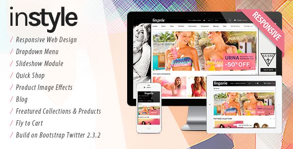 Lingerie Store Responsive Shopify Theme by Tvlgiao is a Shopify theme which features parallax elements, support for RTL languages, fully responsive layouts, Google Fonts support, WooCommerce integration, clean design, Bootstrap framework utilization, Colorful, a grid layout and  minimal design.