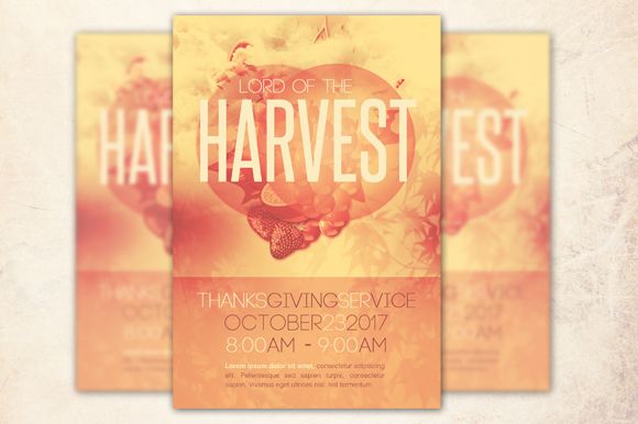 Lord Of The Harvest Church Flyer by Loswl is available from CreativeMarket for $6.