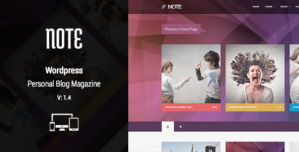Nillnote by NillTheme is a music WordPress theme with Shoutcast support which features Retina display support, support for RTL languages, fully responsive layouts, Revolution Slider, WooCommerce integration, Bootstrap framework utilization, magazine style layouts, flat design aesthetics and masonry post layouts.