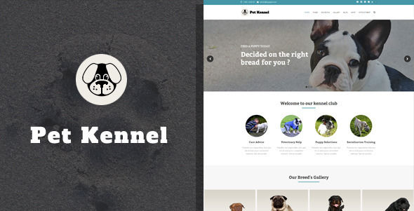 Pet Care Dog Kennels WordPress Theme by Kayapati is a WordPress theme for pet rescues and animal shelters which features one page layouts, fully responsive layouts, Revolution Slider, WooCommerce integration and clean design.