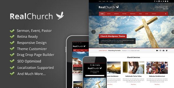 Real Church by GoodLayers is a news magazine WordPress theme with video support which features Retina display support, fully responsive layouts, search engine optimization, Revolution Slider, WooCommerce integration, clean design and can be used for your portfolio.