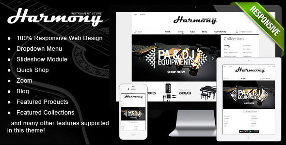 Responsive Shopify Theme by Tvlgiao is a Shopify theme which features support for RTL languages, Mega Menu, fully responsive layouts, search engine optimization, Google Fonts support, clean design, a grid layout and  minimal design.