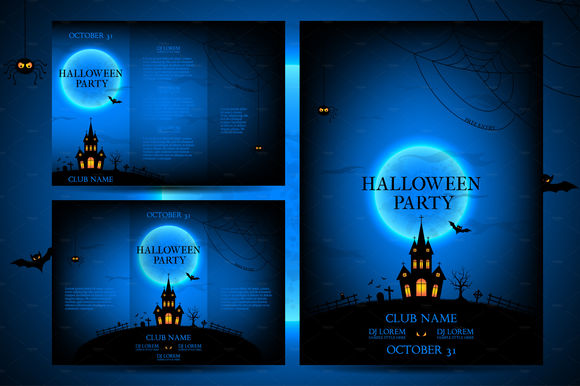 Set Of Flyers For Halloween by MagicShop is available from CreativeMarket for $20.
