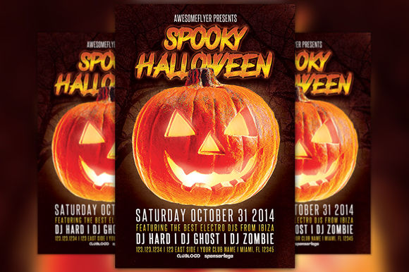 Spooky Halloween Party Flyer by Flyermind is available from CreativeMarket for $6.