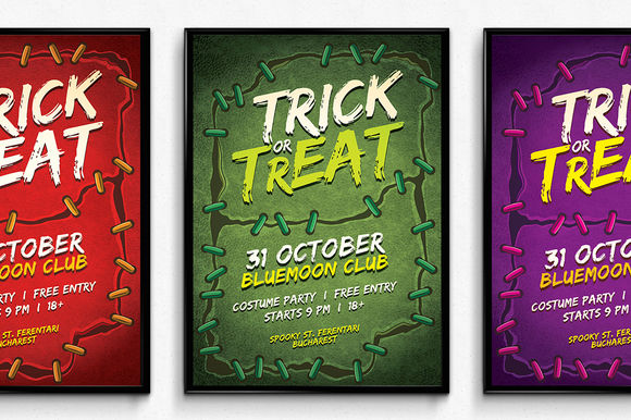 Stitches Halloween Poster by SNKs is available from CreativeMarket for $6.