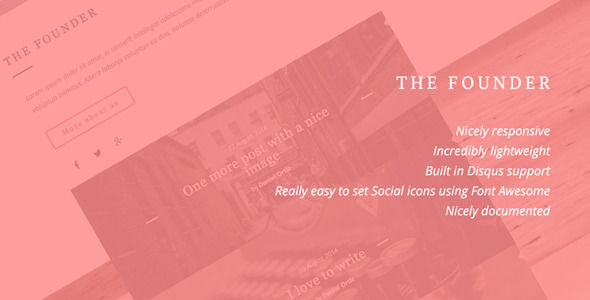 The Founder by Sugar-themes is a Ghost theme which features fully responsive layouts, clean design and  minimal design.