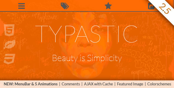 Typastic  by DBod is a Ghost theme which features Retina display support, parallax elements, fully responsive layouts, search engine optimization, clean design, Bootstrap framework utilization, bold design elements and  flat design aesthetics.