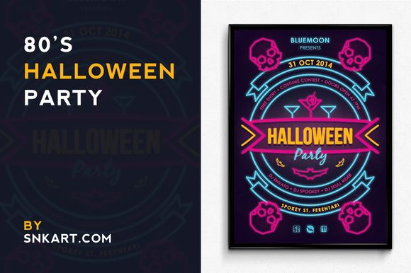 Vintage Halloween Party Poster by SNKs is available from CreativeMarket for $6.