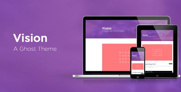 Vision A Minimal Ghost Theme by Contempoinc is a Ghost theme which features fully responsive layouts, clean design, flat design aesthetics and  minimal design.