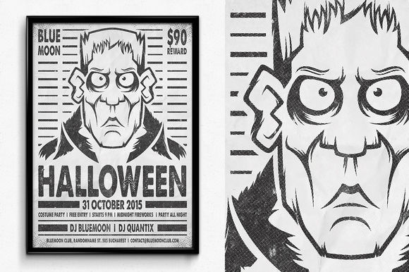 Wanted Halloween Poster by SNKs is available from CreativeMarket for $6.