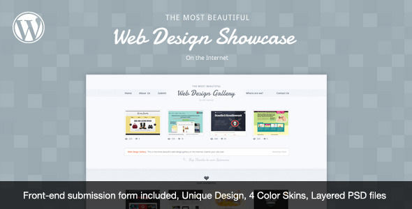 Web Design Showcase by Cssmania is a niche WordPress theme with frontend submission functionality which features Google Fonts support.
