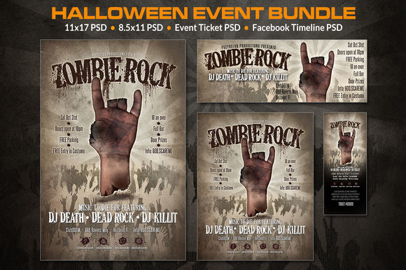 Zombie Event Bundle by PotterDesigns is available from CreativeMarket for $8.