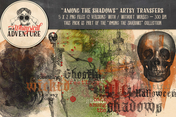 Among The Shadows Artsy Transfers by OnAWhimsicalAdventure is available from CreativeMarket for $7.