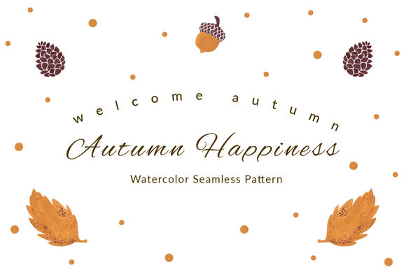 Autumn Happiness Seamless Pattern by HaidiIllustration is available from CreativeMarket for $3.