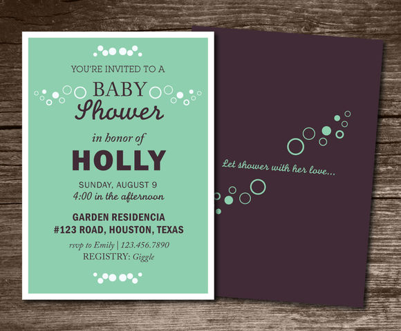 Baby Shower Invitation Circle by Aticnomar is available from CreativeMarket for $6.