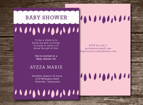 Baby Shower Invitation Clouds by Aticnomar is available from CreativeMarket for $6.