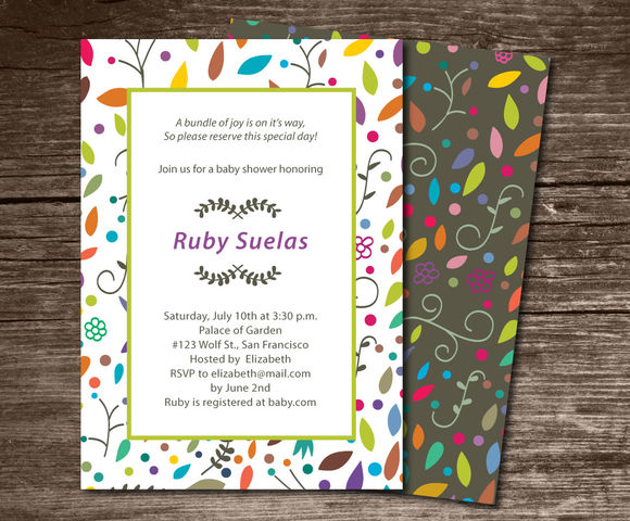 Baby Shower Invitation Colors by Aticnomar is available from CreativeMarket for $6.
