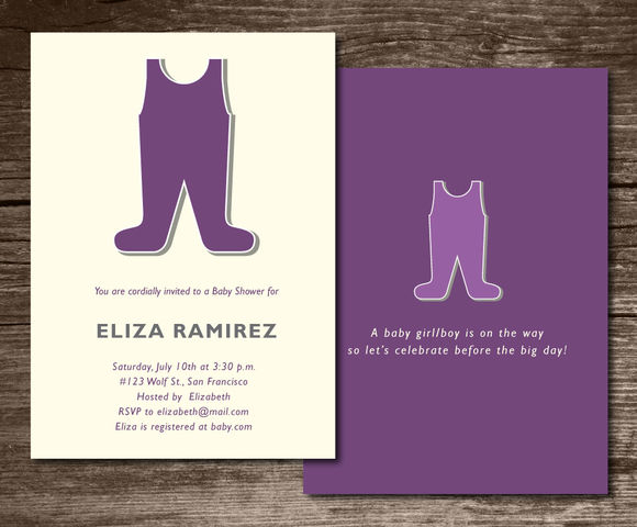 Baby Shower Invitation Cute by Aticnomar is available from CreativeMarket for $6.