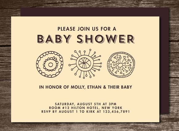 Baby Shower Invitation Doodles by Aticnomar is available from CreativeMarket for $6.