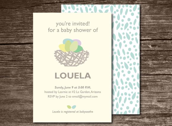 Baby Shower Invitation Nest by Aticnomar is available from CreativeMarket for $6.