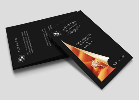 Beautiful Wedding Invitation Card by Shujaktk is available from CreativeMarket for $5.