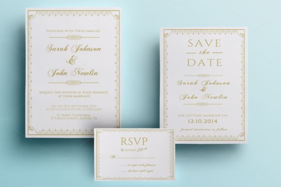 Classic Wedding Invitation Pack by Annago is available from CreativeMarket for $11.