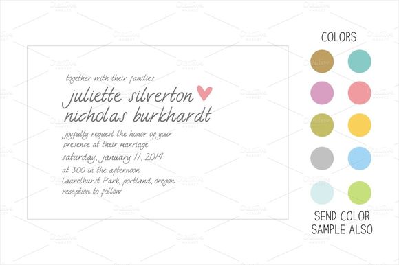 Cursive Wedding Invitation by Mejiamva is available from CreativeMarket for $10.