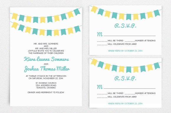 DIY Wedding Invitation Template by BellaBoutiqueDesign is available from CreativeMarket for $9.