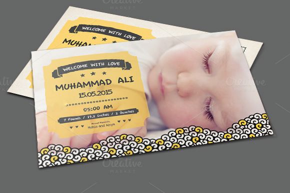 Doodle Baby Announcement by Kholispress is available from CreativeMarket for $3.