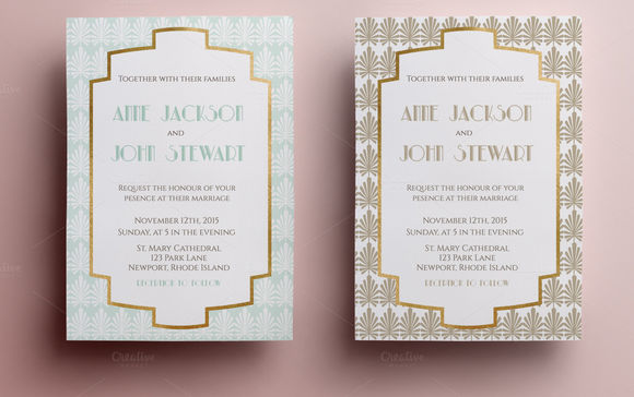 Elegant Wedding Invitation by Annago is available from CreativeMarket for $6.