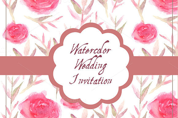 Floral Invitation Set by AnastasiaNio is available from CreativeMarket for $7.
