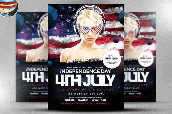 38 Patriotic 4th July Independence Day Party Invitations & Flyers