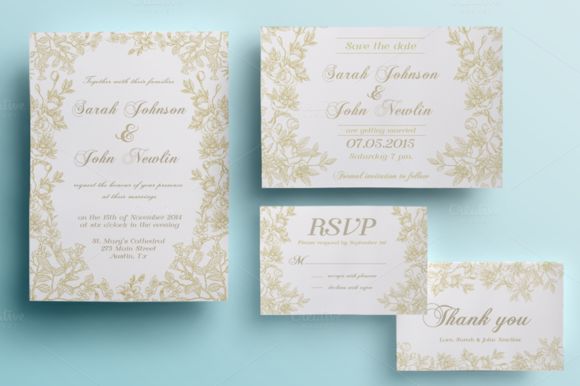 Golden Roses Wedding Pack by Annago is available from CreativeMarket for $12.
