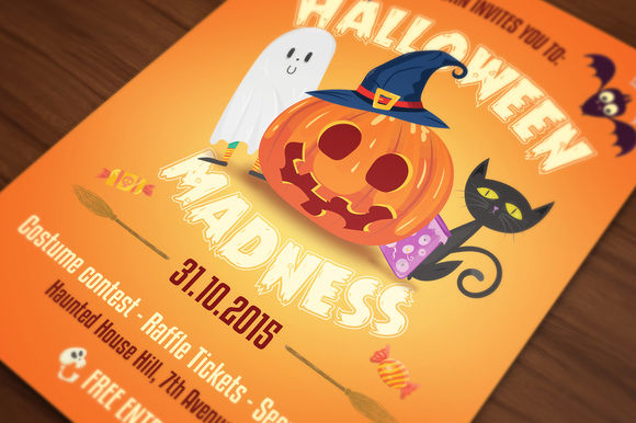 Halloween Flyer Cards Illustrations by UXburn is available from CreativeMarket for $10.