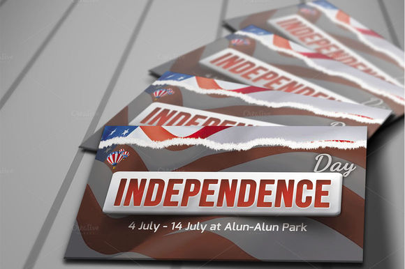 Independence Day Invitation Card by Ciusan is available from CreativeMarket for $7.