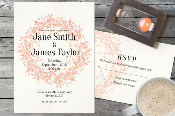 Light Wedding Invitation by Webvilla is available from CreativeMarket for $8.