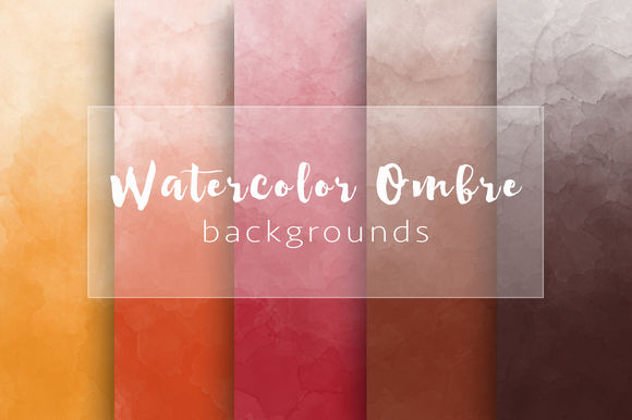 Ombre Watercolor Autumn Backgrounds by MariaDM is available from CreativeMarket for $7.
