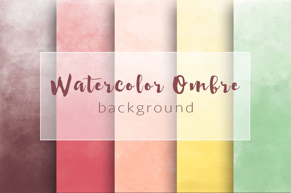 Ombre Watercolor Backgrounds by MariaDM is available from CreativeMarket for $7.
