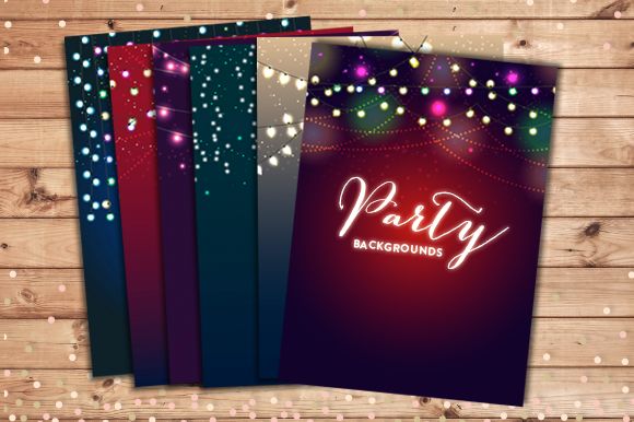Party Lights Backgrounds EPS And JPG by Pixejoo is available from CreativeMarket for $13.