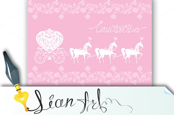 Pink Greeting Card by Lian-art is available from CreativeMarket for $3.