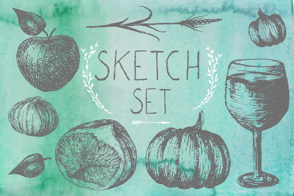 Sketch Autumn Set by Eisfrei is available from CreativeMarket for $4.