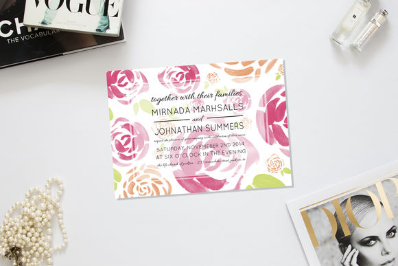 Spring Fling Wedding Invitation by AllyJCreative is available from CreativeMarket for $10.