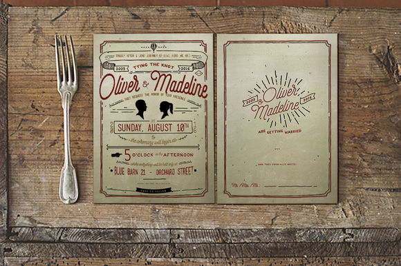 Vintage Hand Lettering Invitation by KlapauciusCo is available from CreativeMarket for $10.